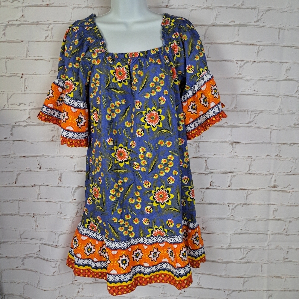 Joie Chloris‎ Sun Dress Floral in Baja Blue - Picture 3 of 10